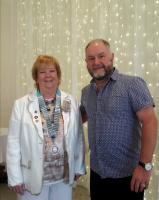 2019/20 District Governor Jacqui Molyneux and our President Ronnie Monaghan